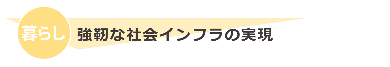 【暮らし】強靭な社会インフラの実現