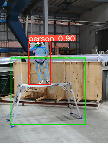 判定された情報(映像データ、発生位置、危険行動の種類)を蓄積します