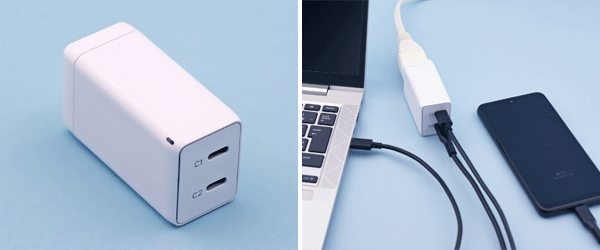 GaN搭載 USB急速充電器